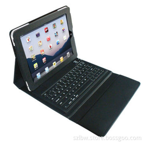 2-in-1 Bluetooth Keyboard + Folding Leather Protective Case for iPad 2/iPad